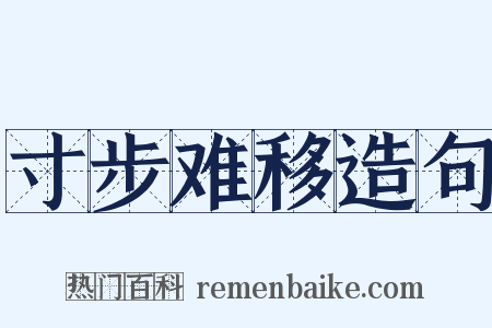 寸步难移造句是什么意思的图片